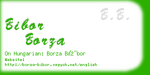 bibor borza business card